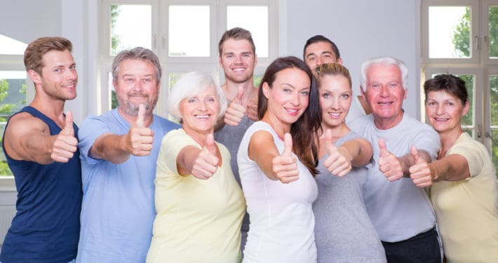 Gruppe Daumen hoch