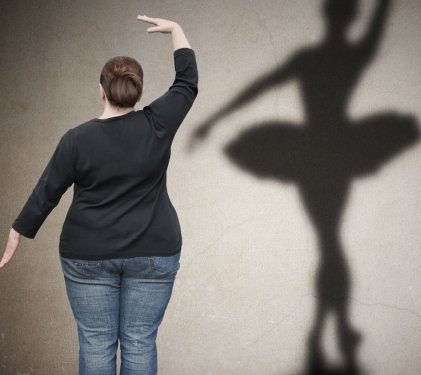 Ballerina im Schatten